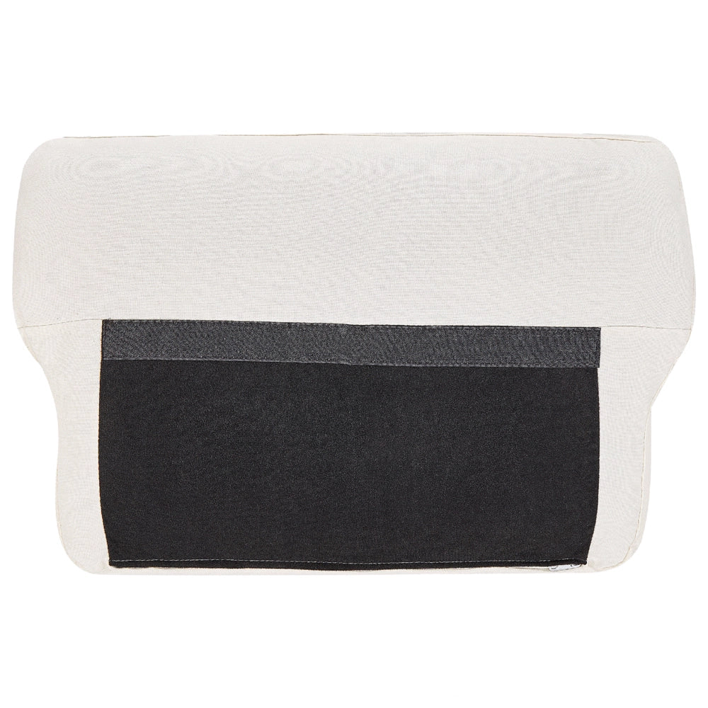 Poltrona Rivestimento in tessuto bianco Gambe in metallo nero Braccioli arrotolati Sfoderabili Stile retrò Soggiorno