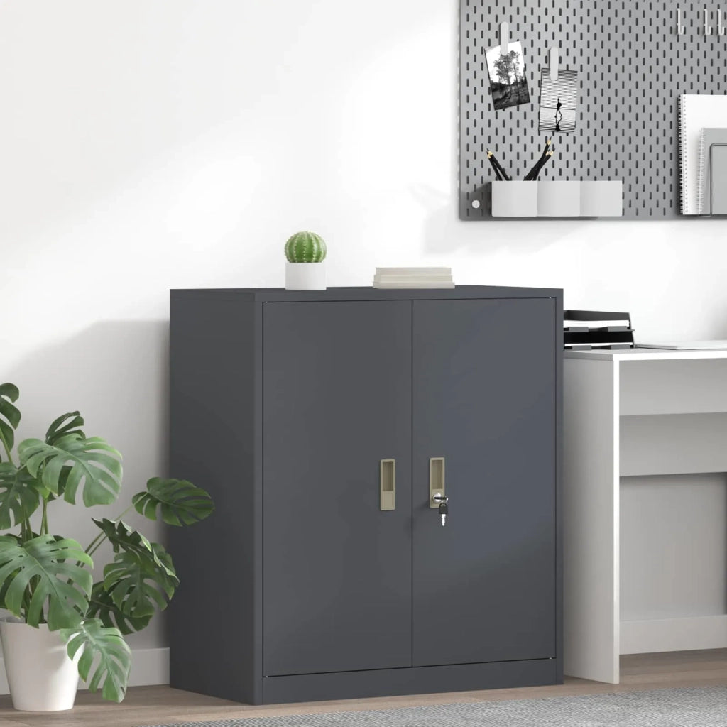 Armadio Antracite 80 x 40 x 90 cm Acciaio 891684