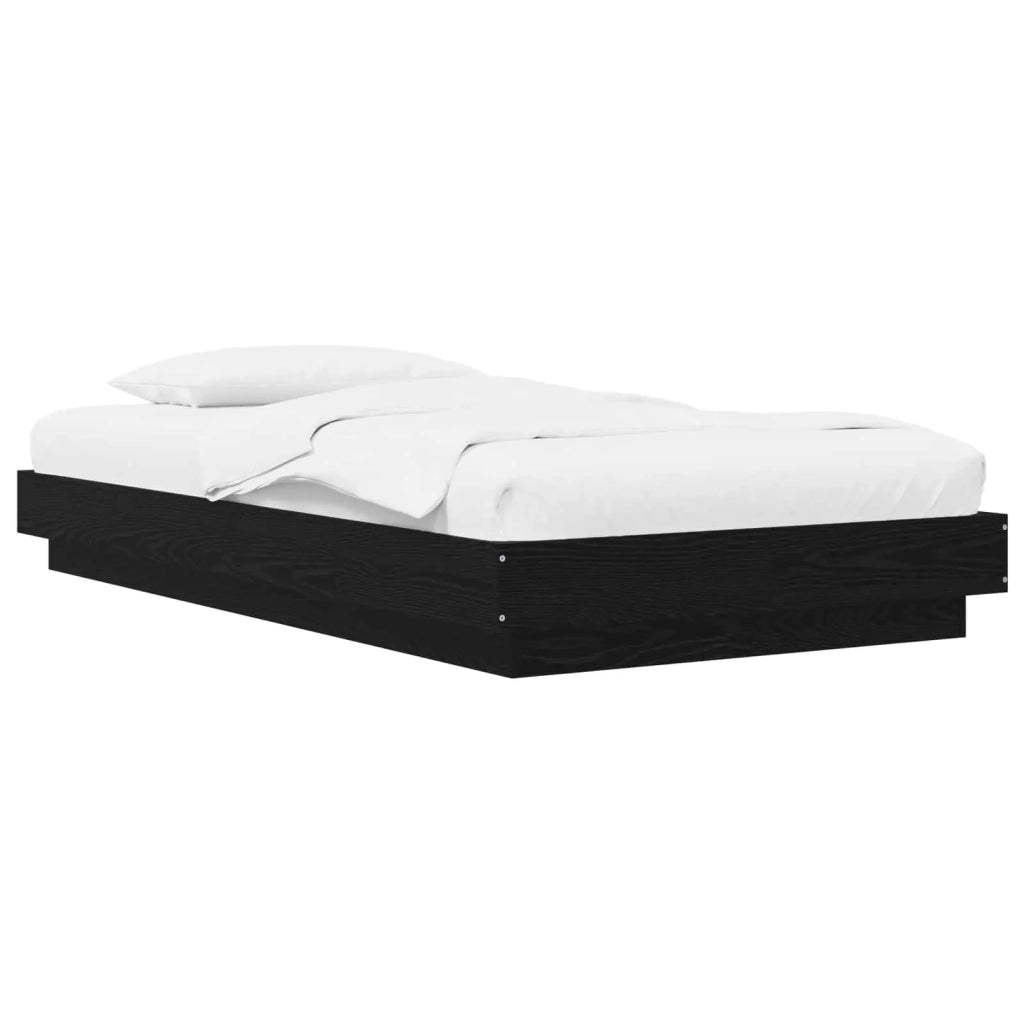 Struttura letto a pavimento Rovere Nero 80 x 210 cm 3429705