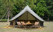 Tenda da campeggio da 9.8 piedi, in tessuto Oxford, con attacco per fornello, adatta per 3-4 persone, verde