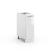 Armadio cucina dispensa alto Fame-Line Bianco lucido/Bianco 30 cm senza piano di lavoro Vicco