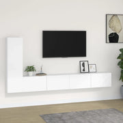 Set Mobili Porta TV 3 pz Bianco in Legno Multistrato 3114318