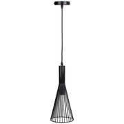 Plafoniera in metallo nero 15x15x110h