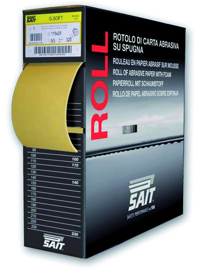 Sait CARTA ABRASIVA RI-SAITAC-SOF 5G mm. 115x25 mt.  grana 180