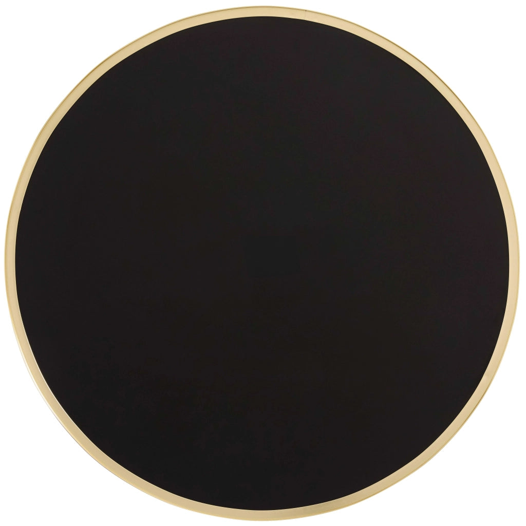 Piano tavolo rotondo in rosso opaco con lampone oro 60 cm