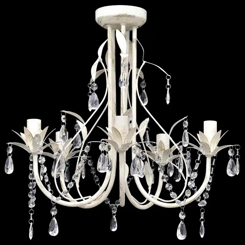 Lampada da Soffitto Lampadario in Cristallo con 5 Portalampade 240687