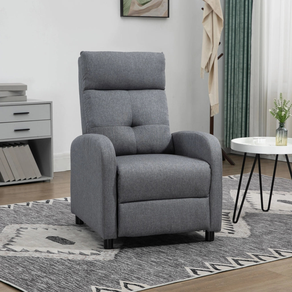 Poltrona relax reclinabile con poggiapiedi estraibile ¨C zephmum ¨C Grigio