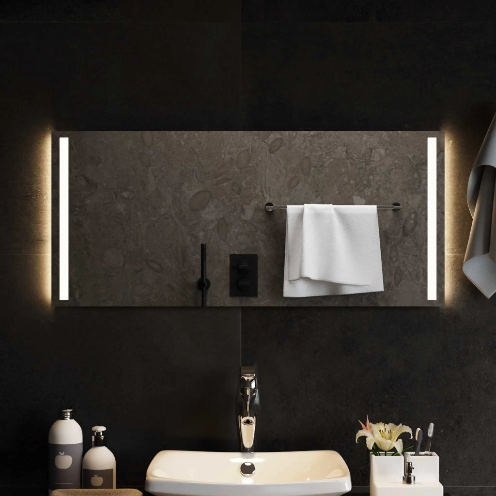 Specchio da bagno LED Trasparente 90 x 40 cm vetro temperato 42045800