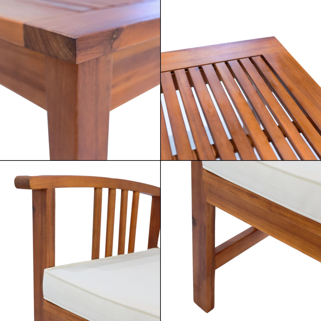 Set Salottino per Esterno Brissogne in Legno di Acacia Certificato FSC® [en.casa]