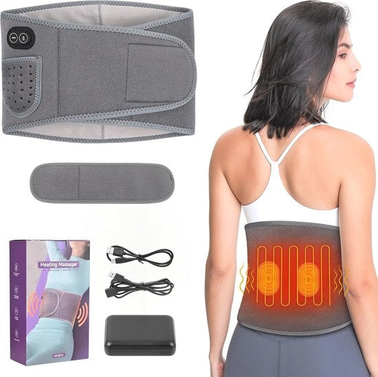 Gordine di riscaldamento con massaggio vibrante e 3 impostazioni di temperatura - Cuscino di riscaldamento wireless per collo, spalla e lombo