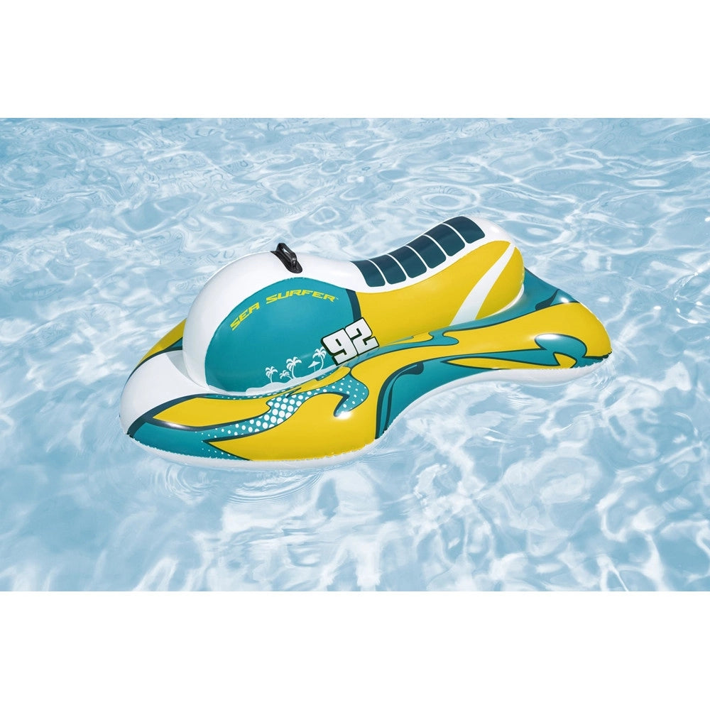 Trade Shop - Moto D'acqua Cavalcabile Gonfiabile Giocattolo Per Piscina 117x77cm Con Maniglia 41540 -
