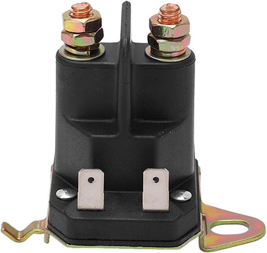 Relè di Avvio 12V 100A - Sostituzione per Jonsered/Poulan - Materiale Duraturo - Produzione Professionale - 4 Terminali - Prestazioni affidabili - Solenoide