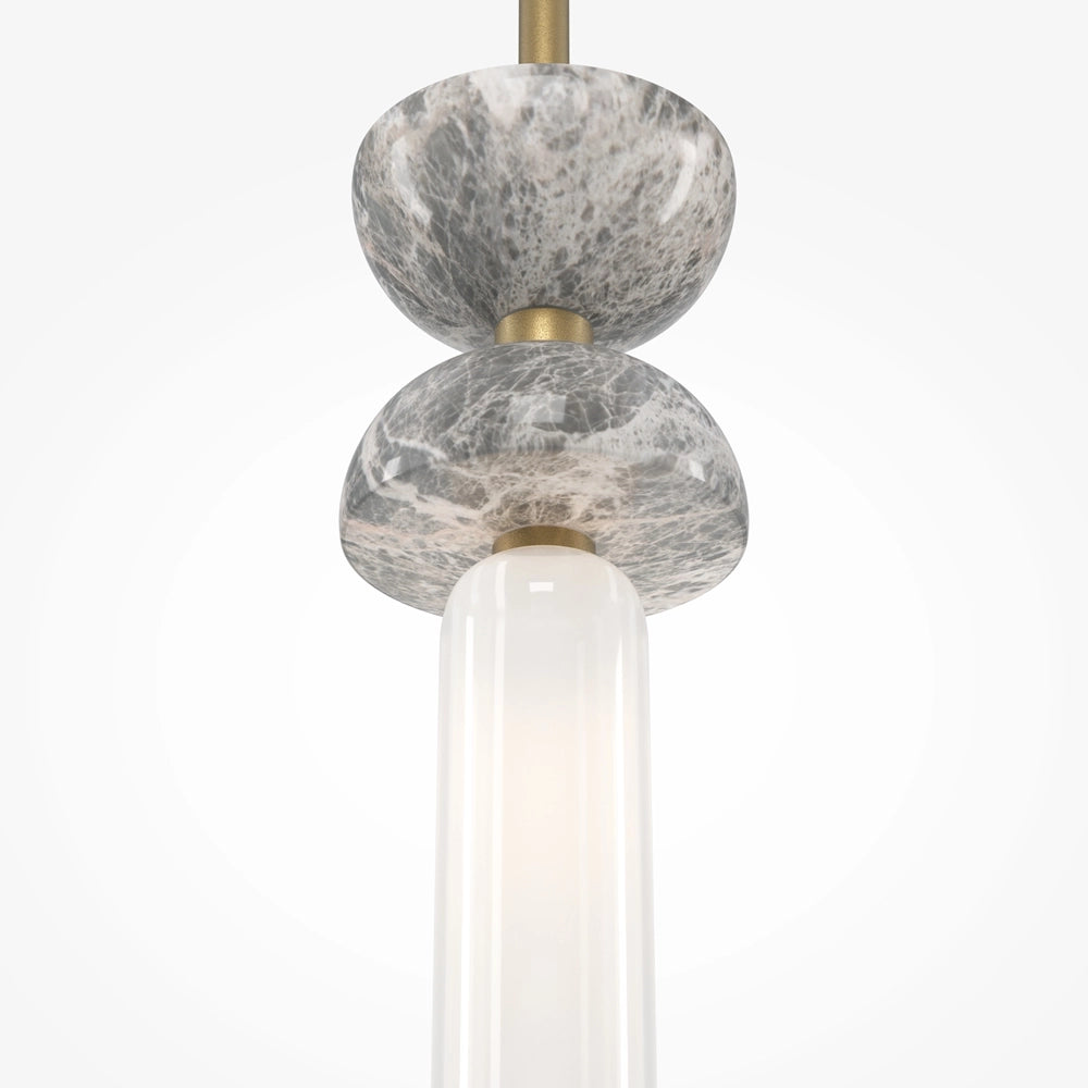 Lampada a sospensione Maytoni Kyoto marmo oro/grigio G9
