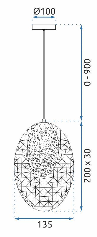 Lampadario A Sospensione In Cristallo Led G088-1cp Złota