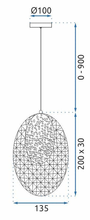 Lampadario A Sospensione In Cristallo Led G088-1cp Złota