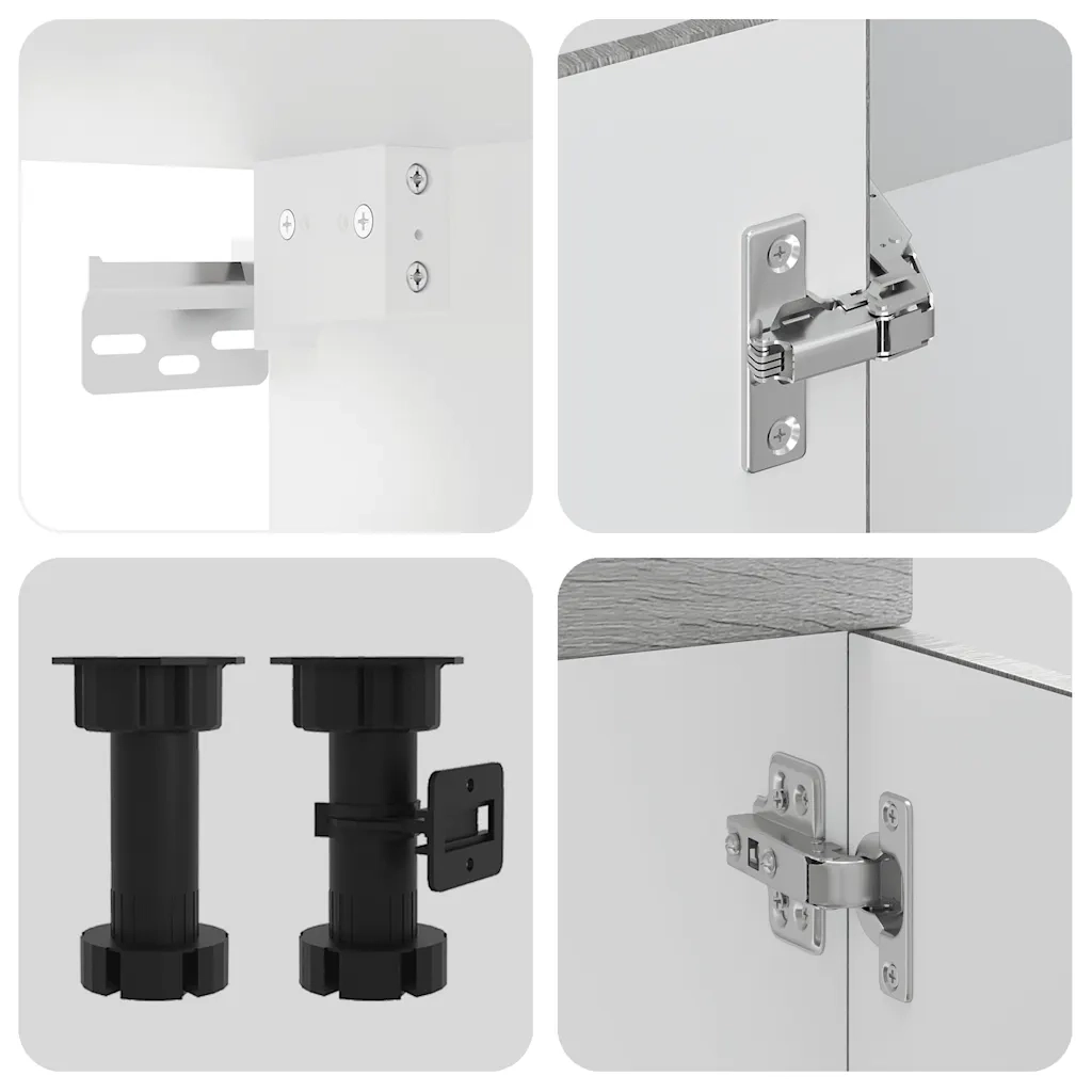 Set Mobili da Cucina 8 pz Kalmar Grigio Sonoma in Truciolato 3314837