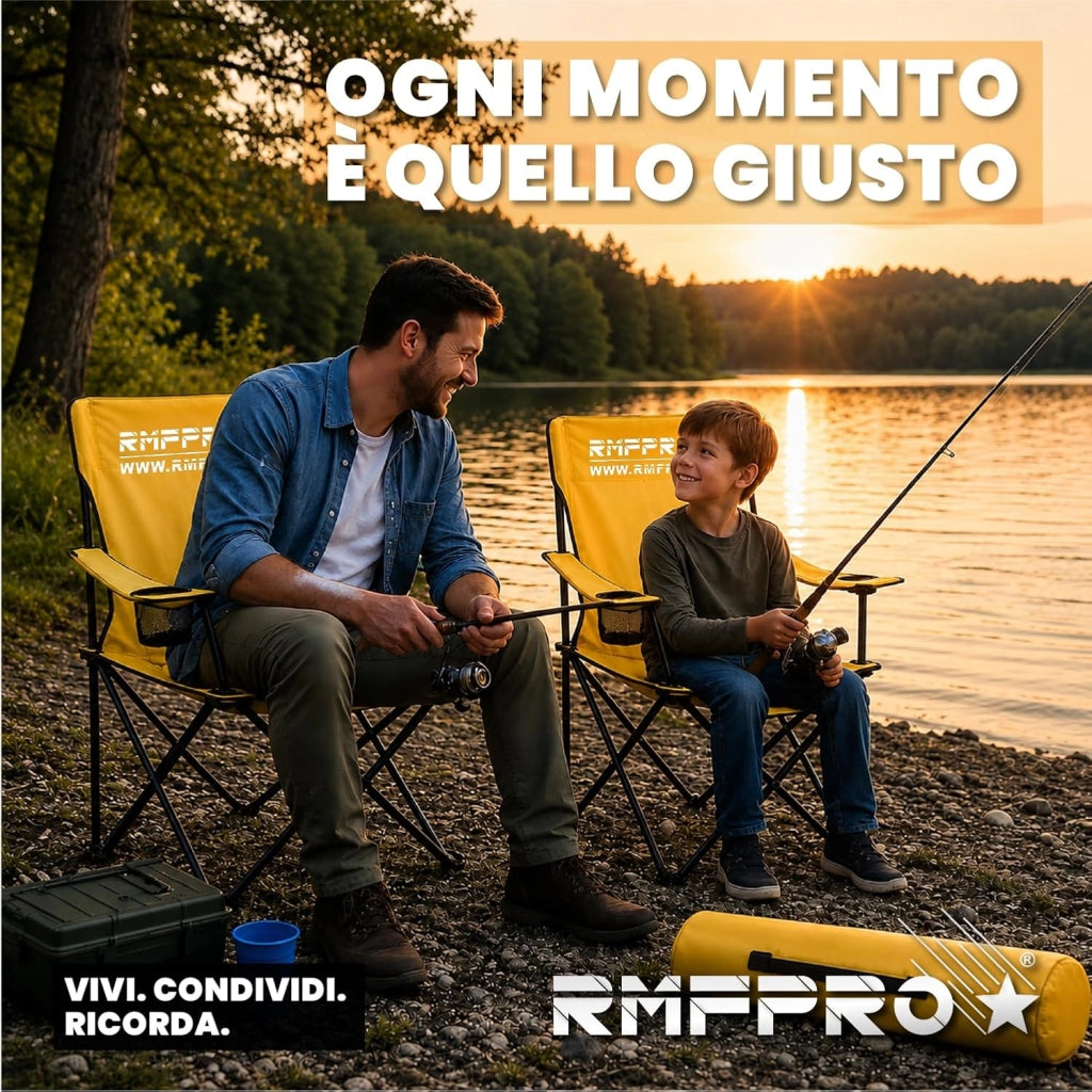 RMF PRO SET 4 SEDIE DA CAMPEGGIO GIALLA