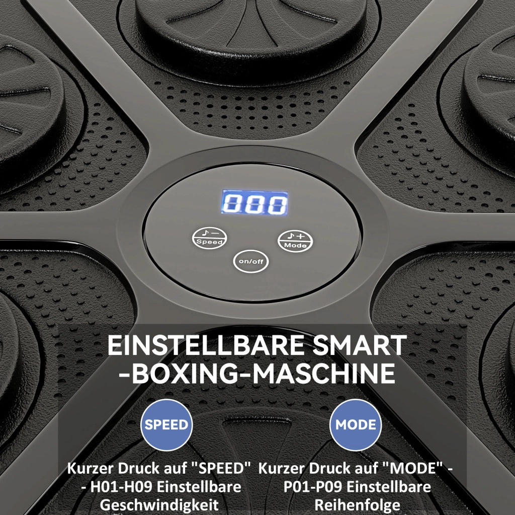 Macchina da Box Elettronica con Bluetooth, LED e Montaggio a Parete, Nero, 41,8x44,6x7,5 cm