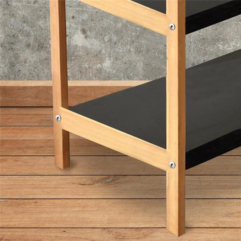 MAURY'S BLACK SCAFFALE BASSO CON 3 RIPIANI 70 X 26 X H54 CM NERO