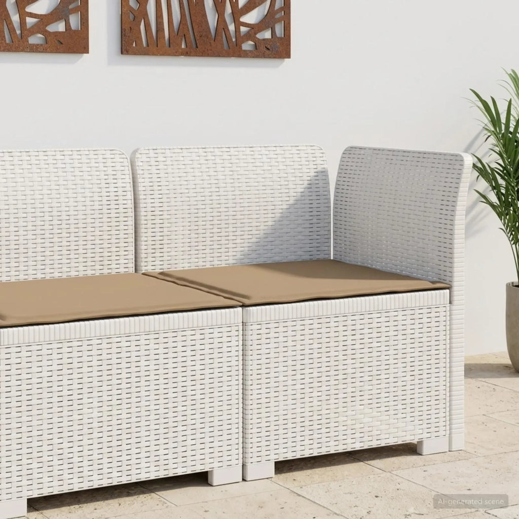 Divano da esterno-Divano da Giardino a 1 Posto con Cuscino Aspetto Rattan PP 536115