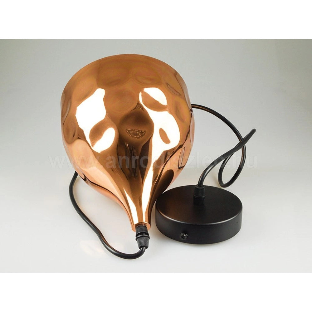 Trade Shop - Lampadario Pendente Lampada A Sospensione In Metallo Cono Oro Rosa Rame Vt-8170 -