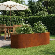 Letto rialzato da giardino Acciaio Corten 140 x 40 x 40 cm 8011718