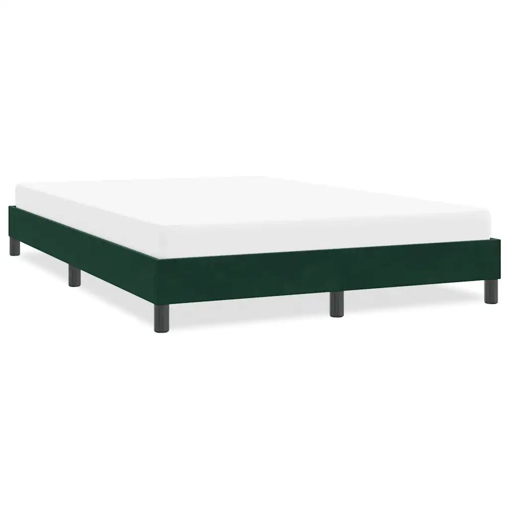 Giroletto senza Materasso Verde Scuro 160x210 cm in Velluto 4101364