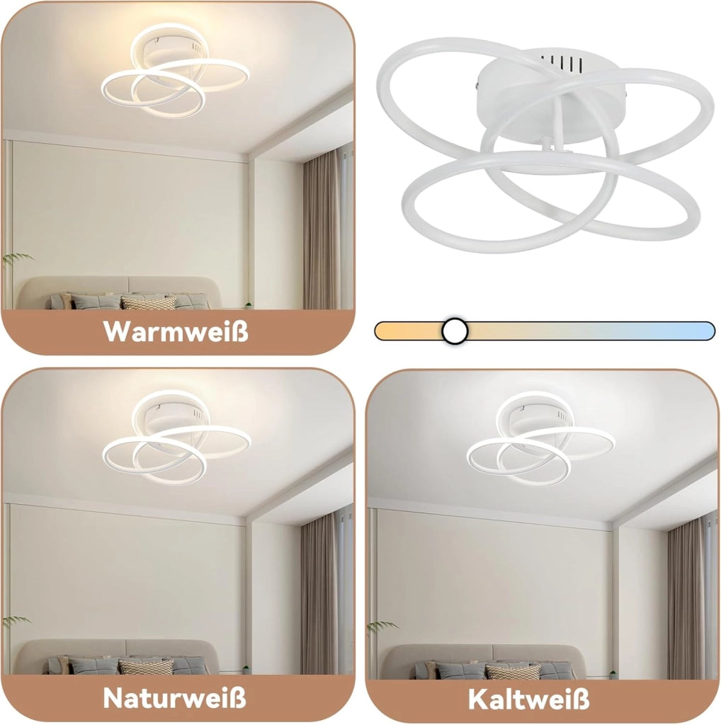 ZMH Lampada da soffitto plafoniera LED metallo 36 cm forma farfalla dimmerabile per soggiorno