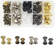 Kit di viti a M5x6/8mm - 80 pezzi - viti a bindaggio - kit di chiodi a clip - accessori per artigianato - acciaio inossidabile - 4 colori