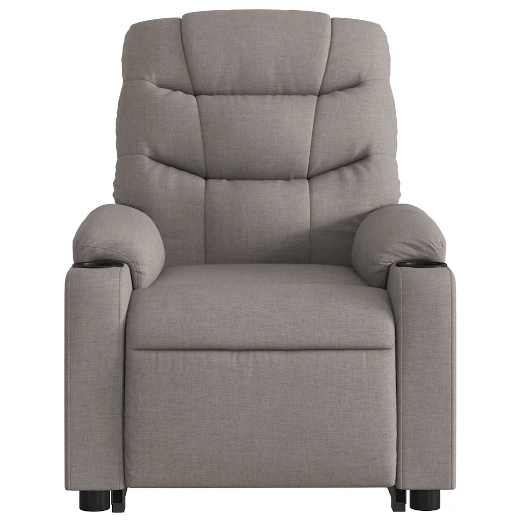 Poltrona Alzapersona Reclinabile Elettrica Tortora in Tessuto 3206670