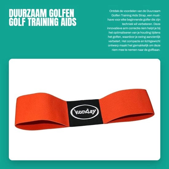 Strumento di allenamento da golf - Correttore di posizione - Cintura adattabile - Adatta per principianti - Rimpiazzabile e leggero - Accessorio di golf portatile