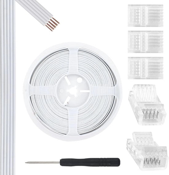Kit di collegamento RGBW per LED a 10 mm con connettore 5-pins a 5 vie