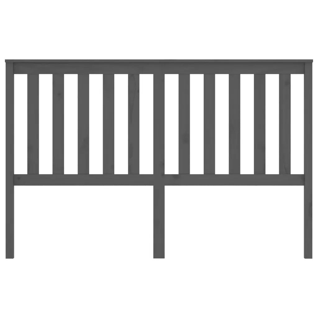 Testiera per Letto Grigia 166x6x101cm in Legno Massello di Pino 818532