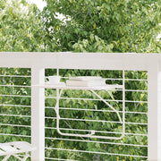 Tavolo da Balcone Bianco 60x40 cm in Acciaio 340916