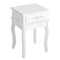 Comodino Tavolino Moderno con Cassetto Mobiletto Multiuso in Legno