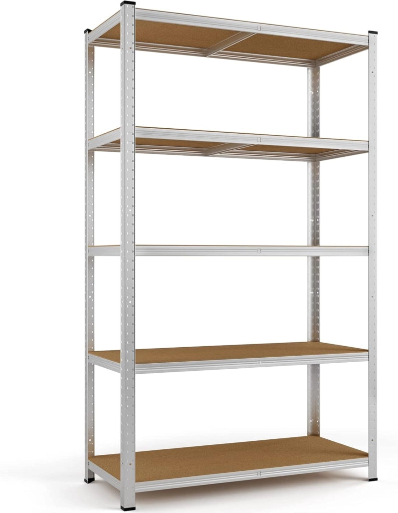 ® Scaffale ad Alta Portata XL 180x90x60cm Carico Max. 875kg 5 Pannelli MDF Scaffalatura Metallo Officina Cantina