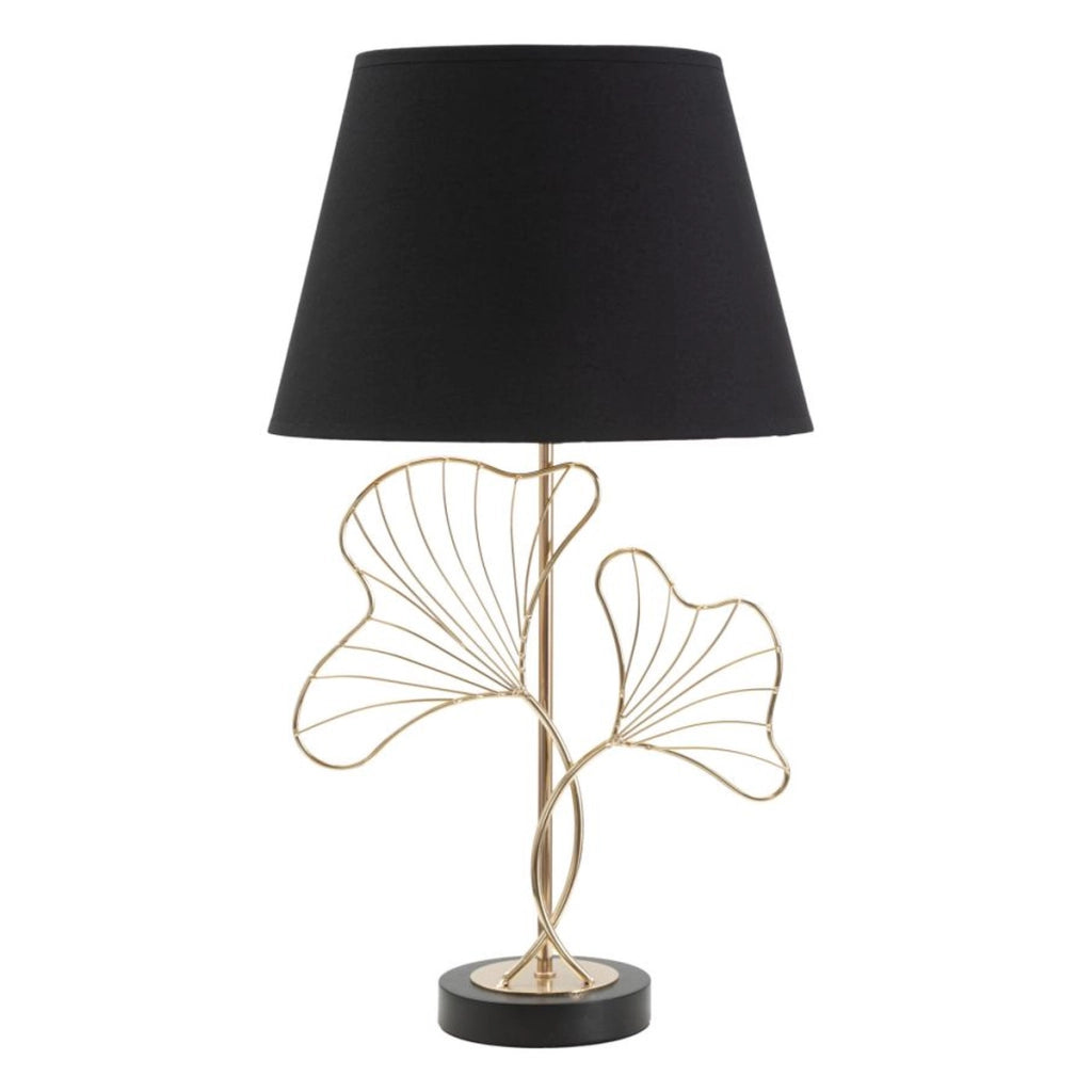 Lampada da Tavolo Foglia 56, Nero, Metallo, 30x30x60 cm
