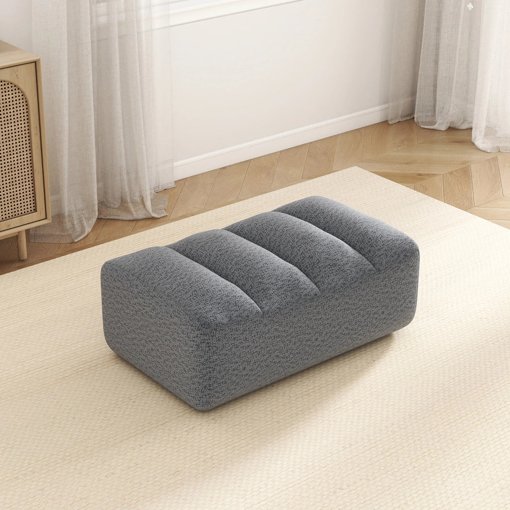 DIVANO Modulare senza montaggio in Fleece granulare Grigio 25x25x83 cm