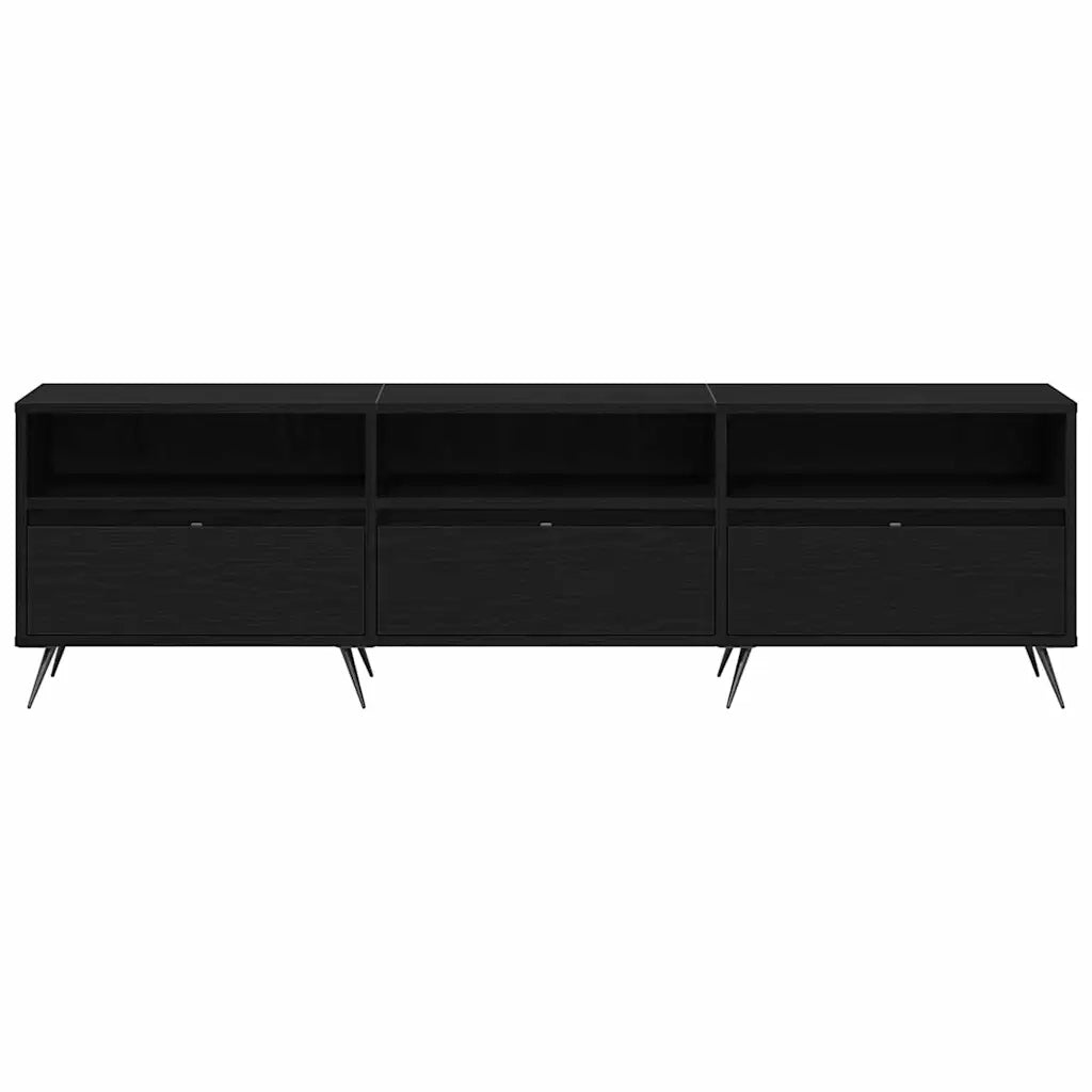 Mobile TV Rovere nero 150 x 30 x 44,5 cm Legno multistrato 862136