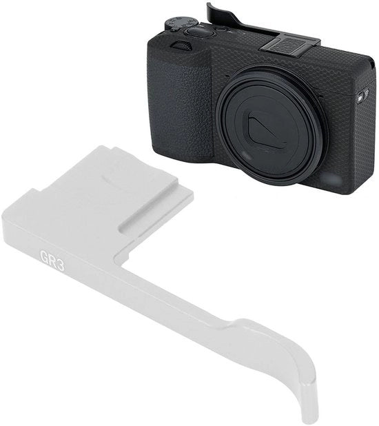 Flitsschermo Metallico per GR III/GR IIIx - Migliorata Bilanciatura - Grip per Fotocamera - Resistente ai Colpi - Leggero