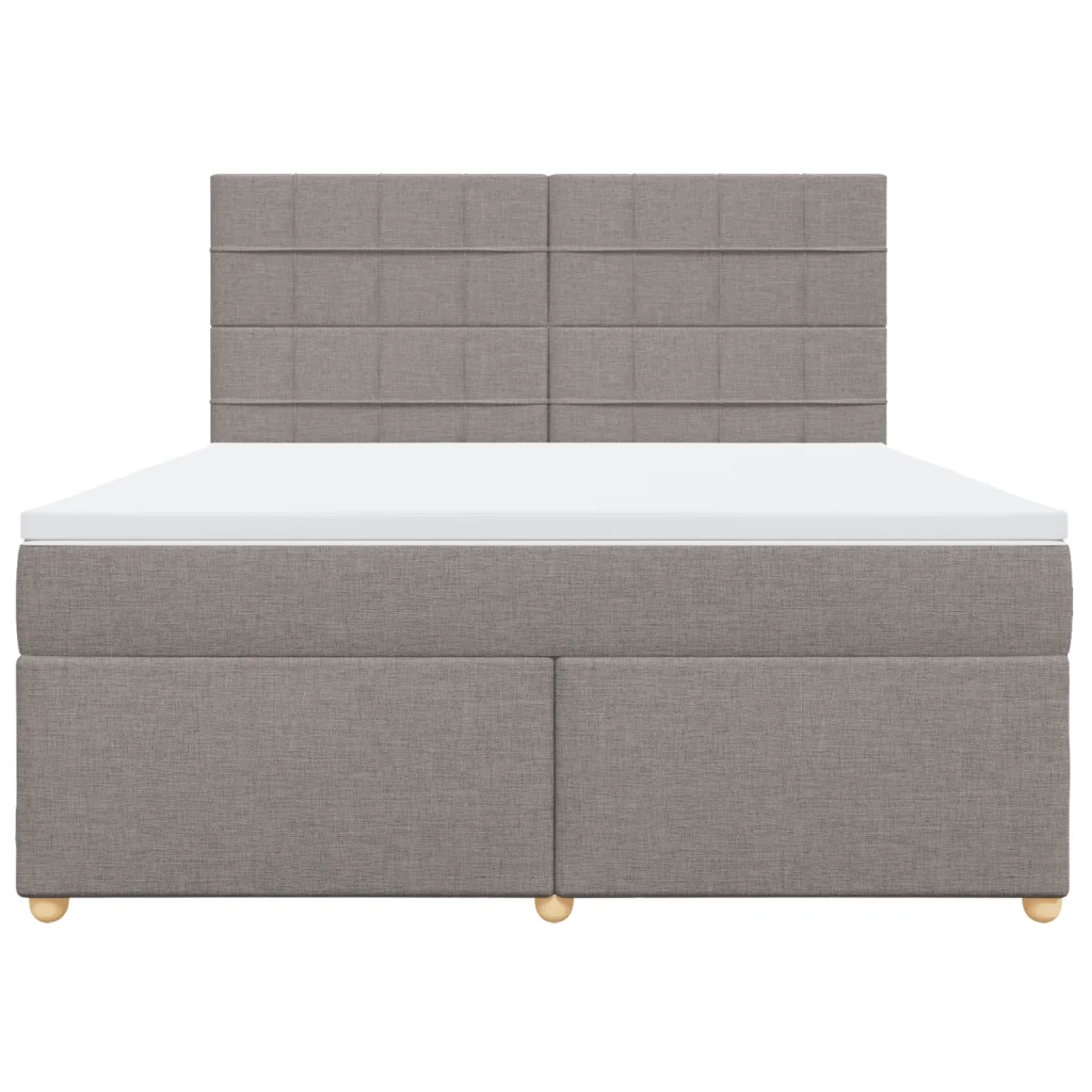 Giroletto a Molle con Materasso Tortora 180x200 cm in Tessuto 3291363