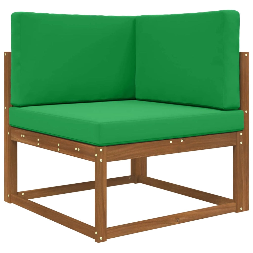 Cuscino per divano da esterno 3 pcs Verde Poliestere