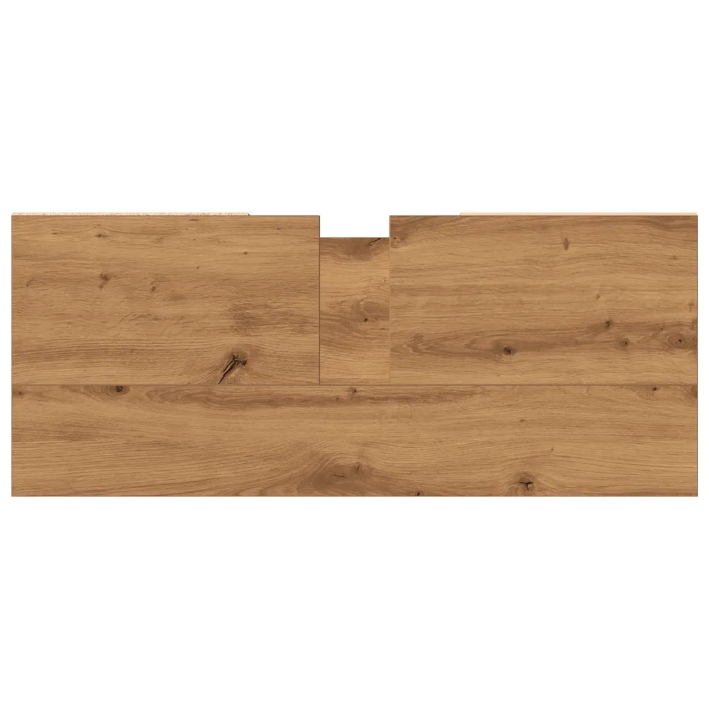 Mobiletto da Bagno Rovere Artigianale 80x33x60 cm in Truciolato