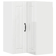 Pensile da cucina | Mobile angolare per parete LUCCA Bianco Lucido 57 x 57 x 80 cm