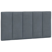 Cuscino Testiera Hanko Grigio Scuro 100 cm in Velluto CFW6939366