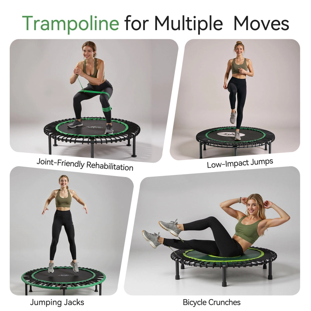 Trampolino Pieghevole Fitness 102CM ¨C zephmum ¨C Grigio