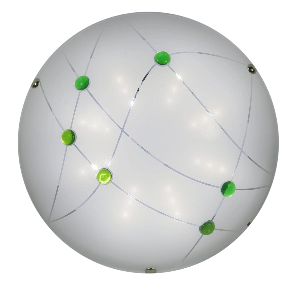 Plafoniera LED Candellux Duca 30cm vetro bianca 10W
