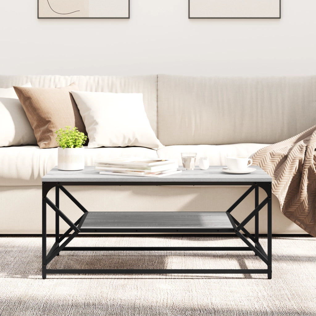 Tavolino da caffÃ¨  con ripiano Grigio Sonoma 90x50x40 cm in Legno ingegnerizzato