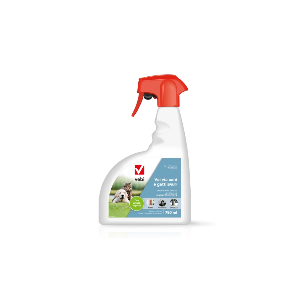 Vebi vai via cani e gatti spray 750ml repellente per cani e gatti nuova formulazione