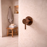 SINED Deviatore da muro in acciaio inox 316L oro rosa design funzionale per interni ed esterni installazione a parete modello Levante